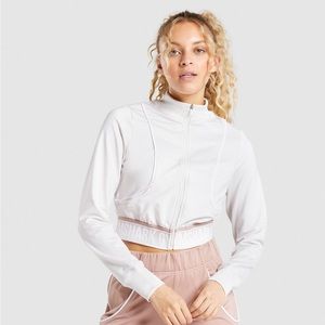 Gymshark Recess Track Top in Cream